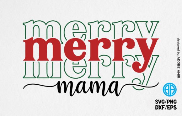Merry Mama Retro Christmas Quotes SVG Review