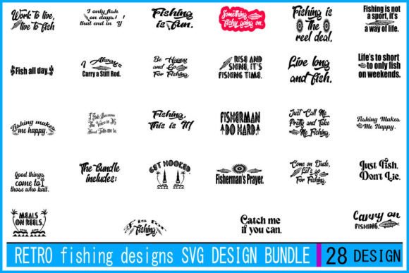 Retro Fishing Designs SVG Design Bundle