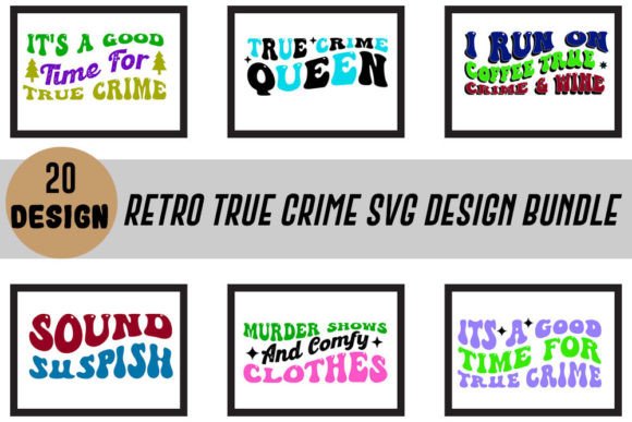 Retro True Crime SVG Design Bundle