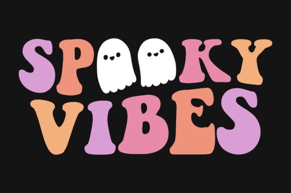 Spooky Vibes Halloween Retro Wavy Shirt